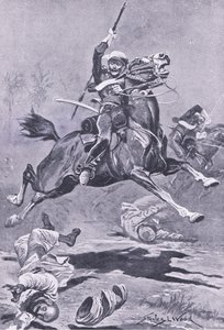 The 9th Lancers at Delhi, 1857 by Stanley L. Wood