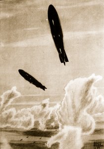 Zepps on North Sea Patrol, illustration from 
