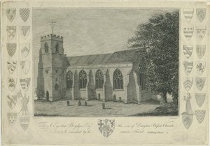 Drayton Bassett Church (engraving) by Stebbing Shaw