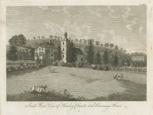 Himley Church and Parsonage (engraving) by Stebbing Shaw