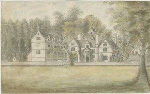 Norton Canes - Little Wyrley Hall: Water Colour Painting by Stebbing Shaw