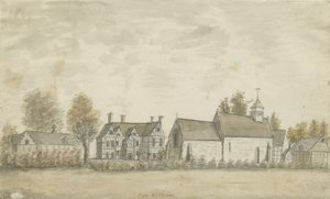 Pipe Ridware Church and Manor House by Stebbing Shaw