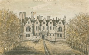 Tamworth - The Moat House: watercolour painting, nd [1762-1802] by Stebbing Shaw