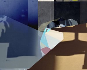 Blue Geometric Shadows