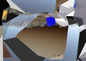 Fragmented Blue Cube