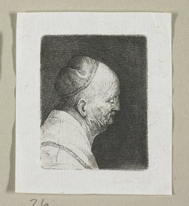 Head of an Old Man in Profile Facing Right by Stefan Juliusz Norblin de la Gourdaine