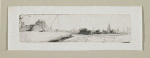 Small Landscape with Distant Village by Stefan Juliusz Norblin de la Gourdaine