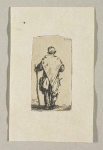 Standing Man Wearing a White Cloth by Stefan Juliusz Norblin de la Gourdaine