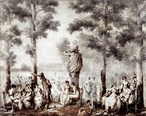 View of the Tuileries terrace in 1807 by Stefan Juliusz Norblin de la Gourdaine