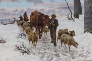 Coming Back from the Market after the Snowfall, before 1877