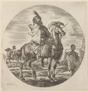 A Black Horseman by Stefano della Bella
