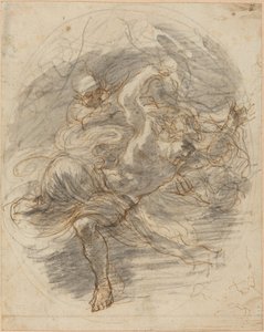 A Young Man Pursued by Death by Stefano della Bella