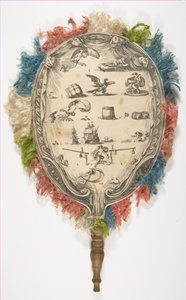 A Fan with a Rebus on Love on One Side, Fortune on the Other by Stefano della Bella