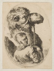 A slave holds a camel by the bridle, from Several heads in the Persian style by Stefano della Bella