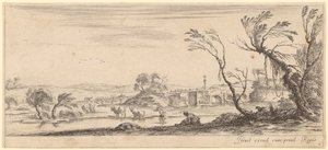 Peasant Women Crossing a River by Stefano della Bella