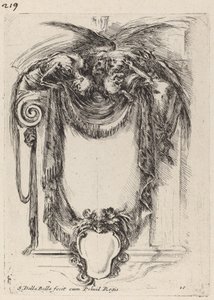 Cartouche Suspended from Corpses by Stefano della Bella