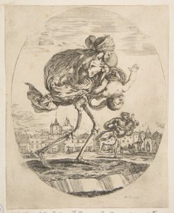 Death Carrying an Infant, from The Five Deaths by Stefano della Bella