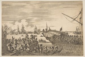Departure of a Galley at the Port of Livorno, from Views of the Port of Livorno by Stefano della Bella