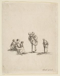 Four Beggar Women by Stefano della Bella