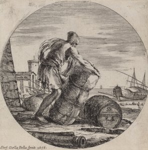 Galley Slave Hauling a Ship