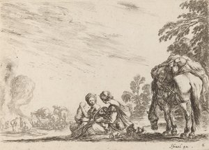 Gypsies at Rest by Stefano della Bella