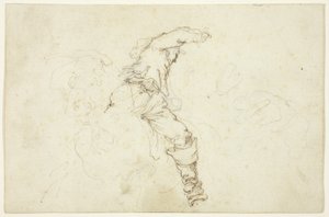 Man on Horseback, Raising Right Arm by Stefano della Bella