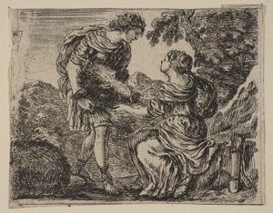 Meleager and Atalanta by Stefano della Bella