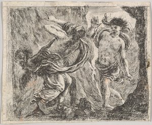 Orpheus and Eurydice, from Game of Mythology by Stefano della Bella