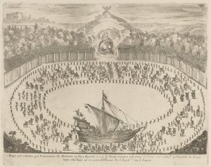 Parade with a Chariot Having the Form of a Ship by Stefano della Bella
