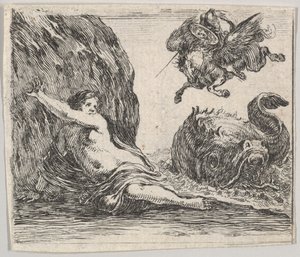 Perseus and Andromeda, from Game of Mythology by Stefano della Bella
