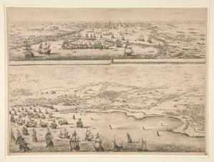 Plan of the Siege of La Rochelle, 1628 by Stefano della Bella