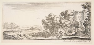 Two Pilgrims Observing Ruins, ca. 1641 by Stefano della Bella