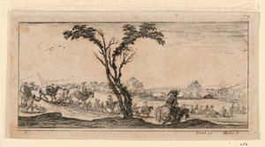 Plate 5, from "Desseins de Queleques Conduites de Troupes, Canons, et Ataques de Villes"