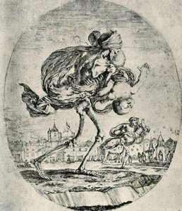 Reproduction of Etching from Set of Five Deaths, by Stefano della Bella, 1906 by Stefano della Bella
