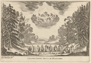 Second Scene of the Forest of Diana by Stefano della Bella