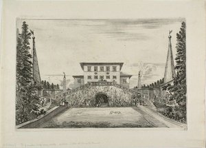 South Facade of the Villa and the Great Meadow, from Views of the Villa Pratolino