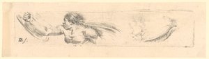 Study of a Man with Bare Torso, at Right Study of an Eyelid by Stefano della Bella