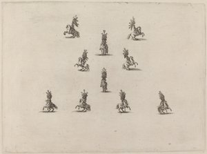Ten Cavaliers with Large Plumed Helmets