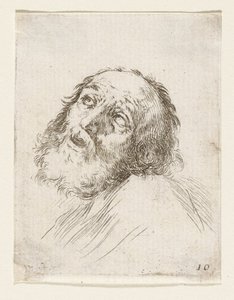 Head of the Repentant Saint Peter by Stefano della Bella