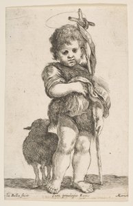 The Infant St. John the Baptist Holding up His Robe by Stefano della Bella