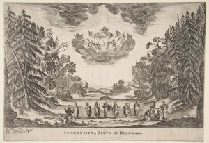 The Wedding of the Gods: Second Scene, Diana by Stefano della Bella