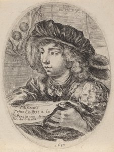 Title Page for Plusieurs Testes Coiffées a la Persienne by Stefano della Bella