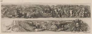 Two Ornamental Bands with Chained Leopards and Eagles
