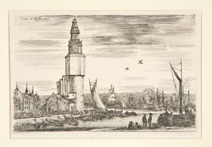 View of Amsterdam, from the series Views of Seaports by Stefano della Bella