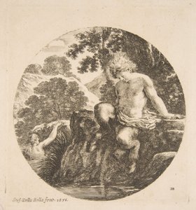 Young Satyr About to Bathe in a River, from 