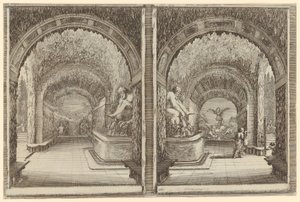 Two Representations of a Grotto in Different Perspectives by Stefano della Bella