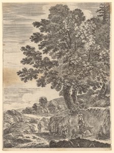 Two Travelers and a Girl on a Donkey by Stefano della Bella