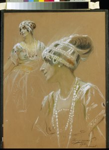 Portrait of the Ballet Dancer V. Fokina by Stepan Fyodorovich Chuprinenko