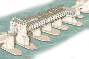 Central Part of Old London Bridge by Stephen Conlin