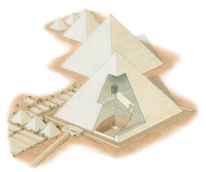 The Pyramids at Giza, Egypt, c.2560BC-2200BC by Stephen Conlin